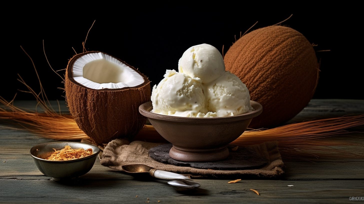 Kokoseis mit Kokosmilch
