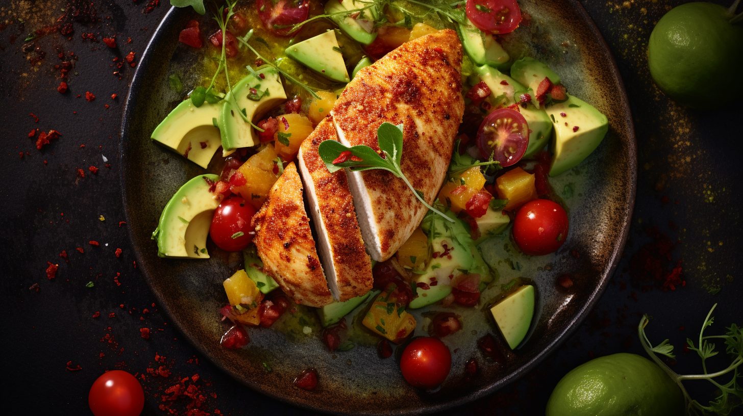 Low Carb Hähnchenbrust mit Avocado-Salsa