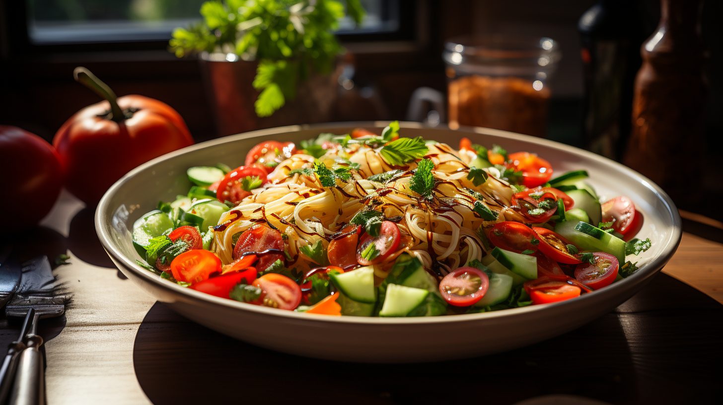 Low Carb Nudelsalat (Low Fat)