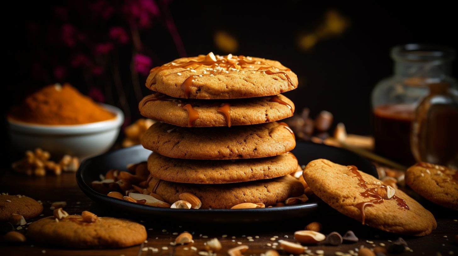 Kichererbsen Kekse mit Erdnussbutter