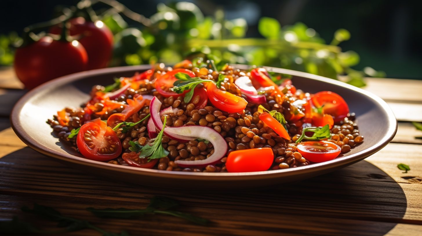 Der leckere und gesunde Linsensalat