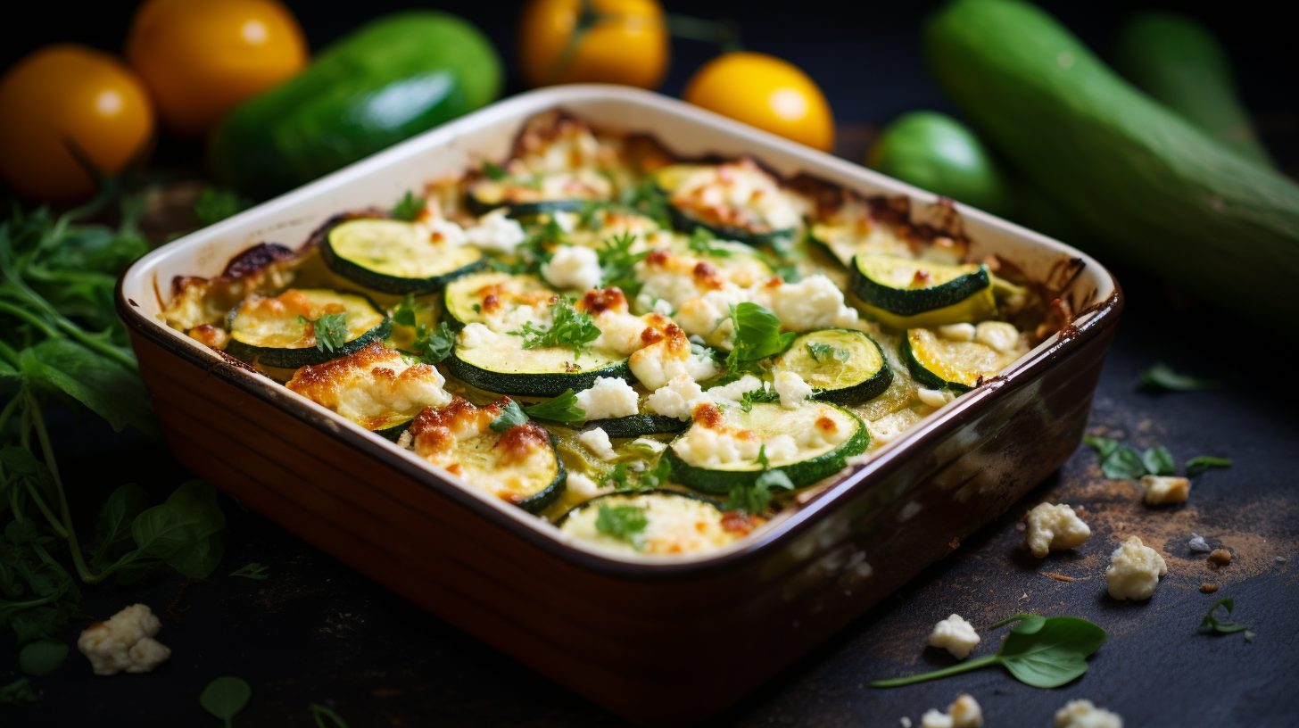 Zucchini-Feta-Auflauf